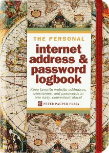 Old World Internet Password Logbook
