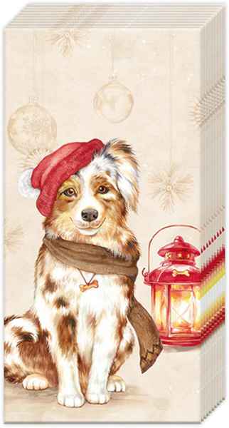 CHRISTMAS DOG Pocket Tissues