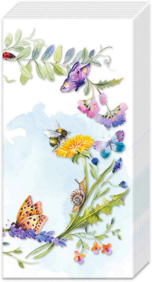 SPRING WREATH POCKET TISSUES
