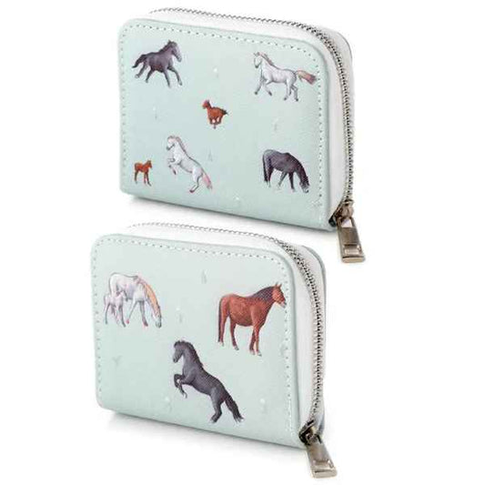 Horses Zip Around Small Wallet