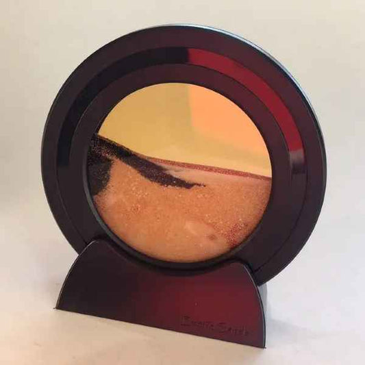 4" BLACK ACRYLIC CIRCLE SUNSET ORN SANDS