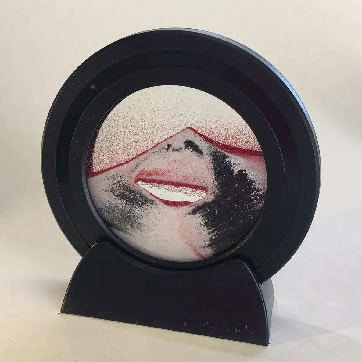 4" BLACK ACRYLIC CIRCLE Volcanic SANDS
