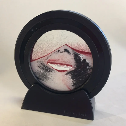 4" BLACK ACRYLIC CIRCLE Volcanic SANDS