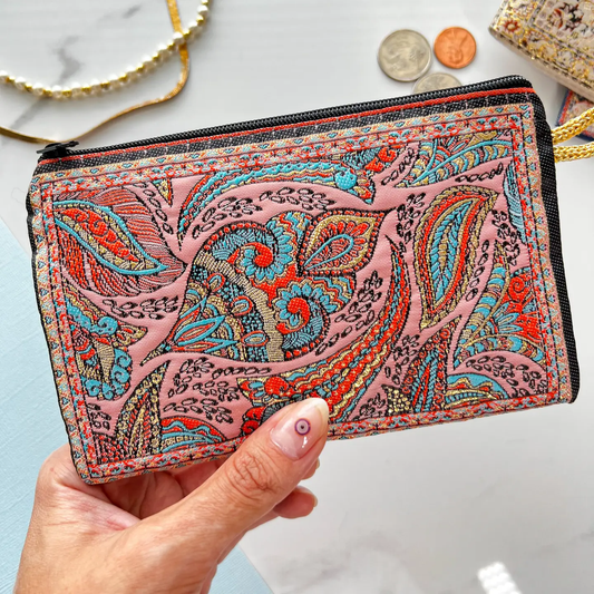 Pink Boho Coin Purse