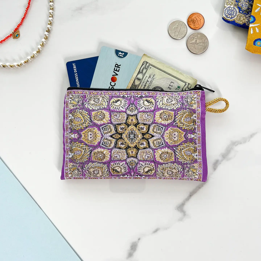 Purple Boho Coin Purse