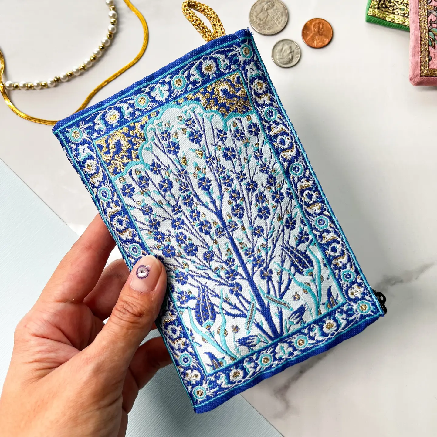Blue Tree Coin Purse