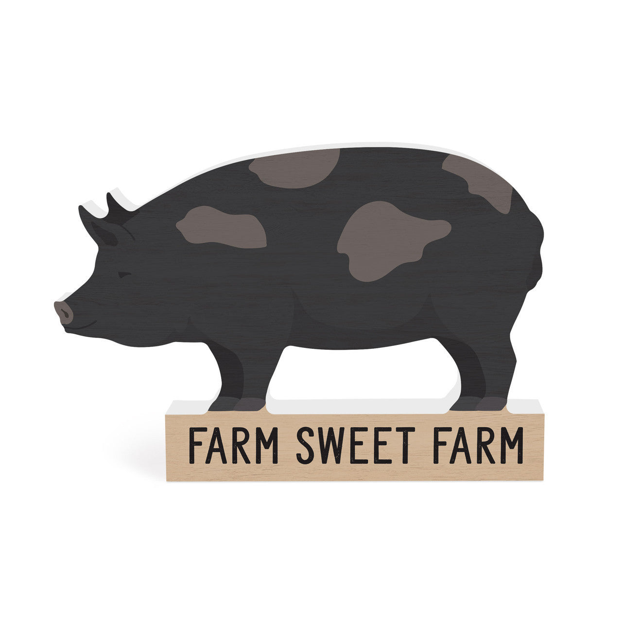 Farm Sweet Farm Pig Shape Sign