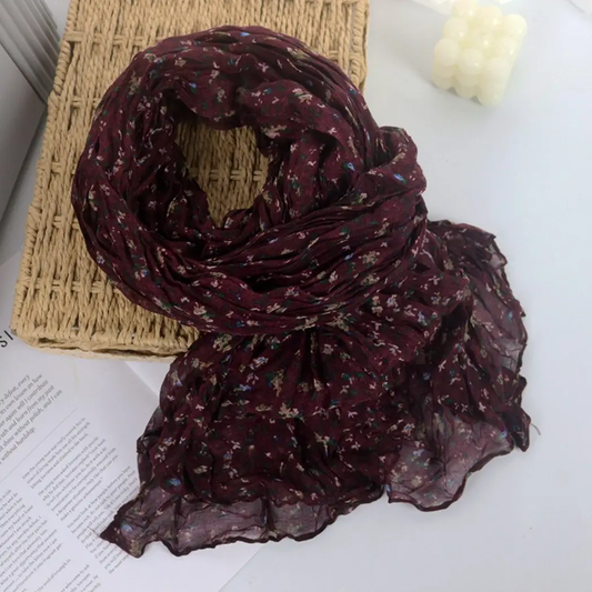 Floral Crinkle Scarf