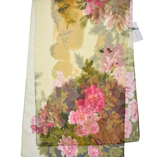 Green Peony Scarf