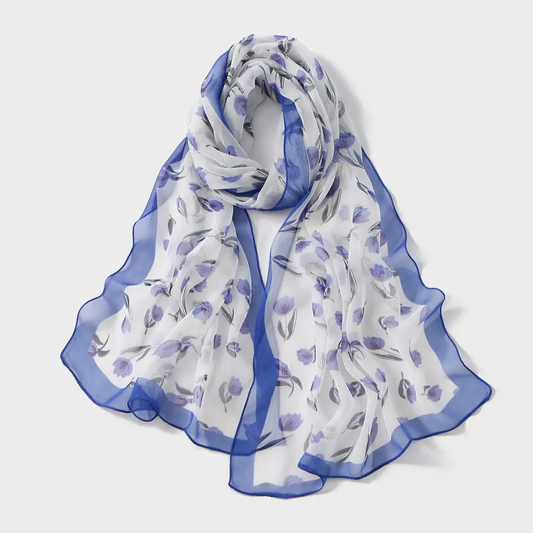 Navy Tulip Scarf