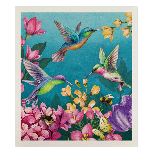 Hummingbirds Swedish Dishclloth