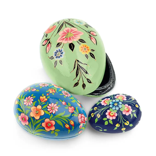 Medium Teal Kashmiri Egg Box
