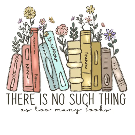 Too Many Books Vinyl Sticker