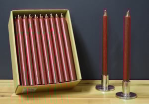 12" BORDEAUX TAPER CANDLE