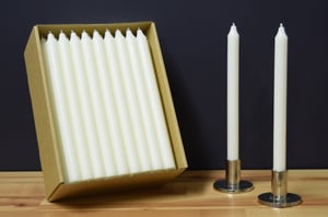 12" IVORY TAPER CANDLE