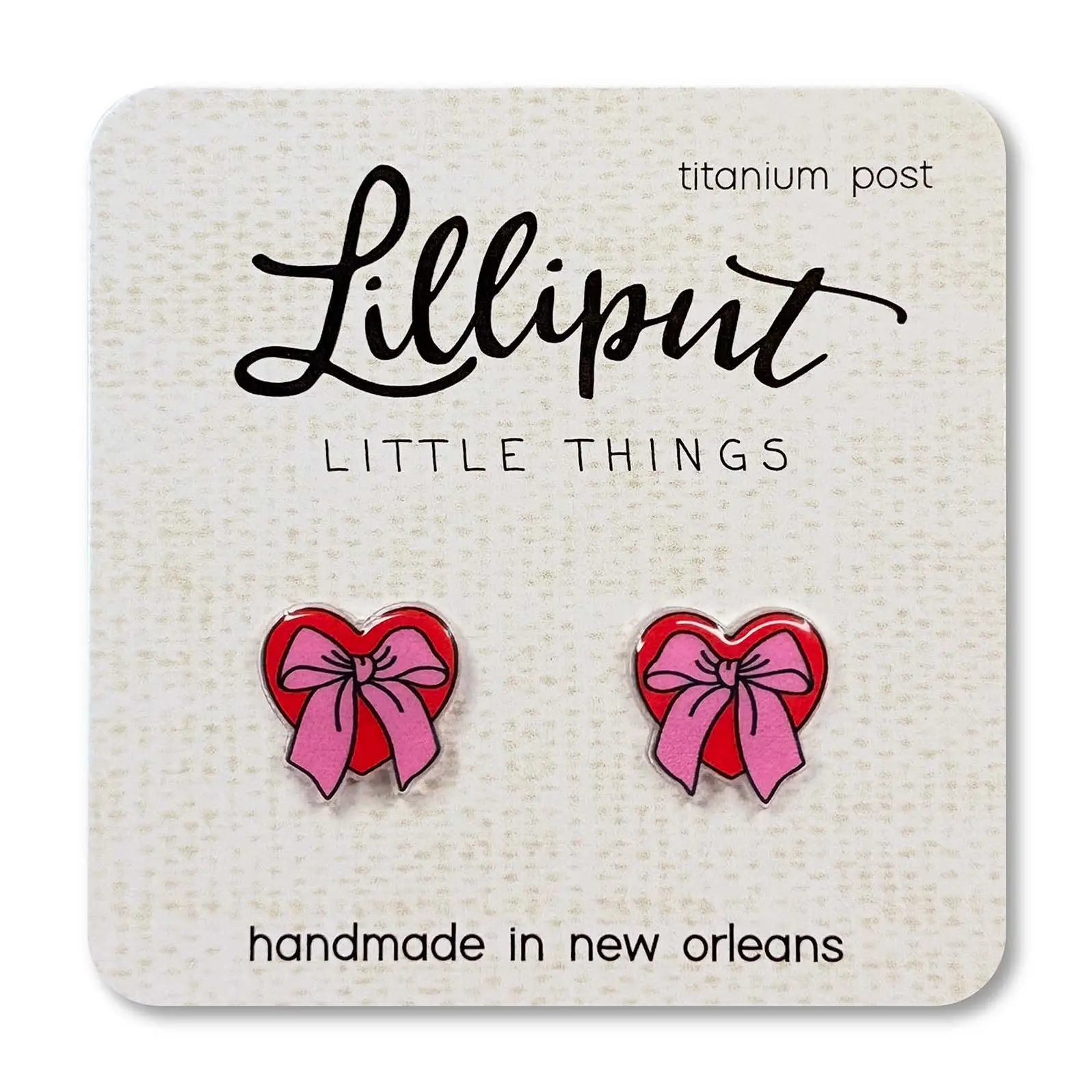 Heart Bow Earrings