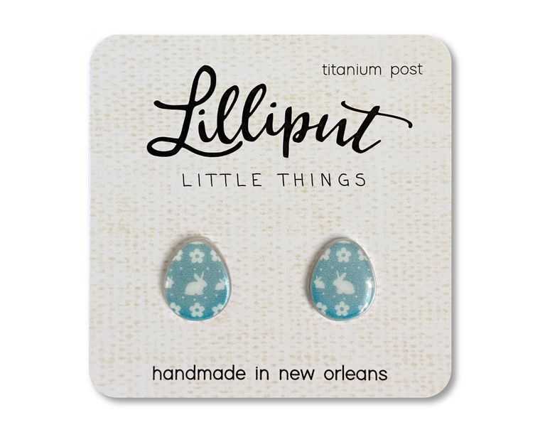 Blue Easter Egg Earrings
