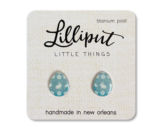 Blue Easter Egg Earrings