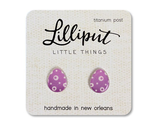Purple Easter Egg Earrings