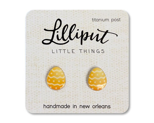 Yellow Easter Egg Earrings