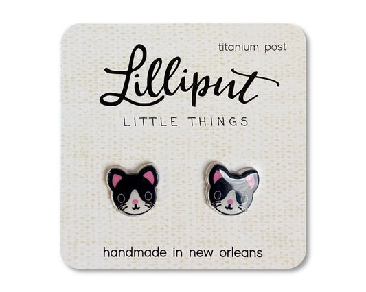 Tuxedo Cat Earrings