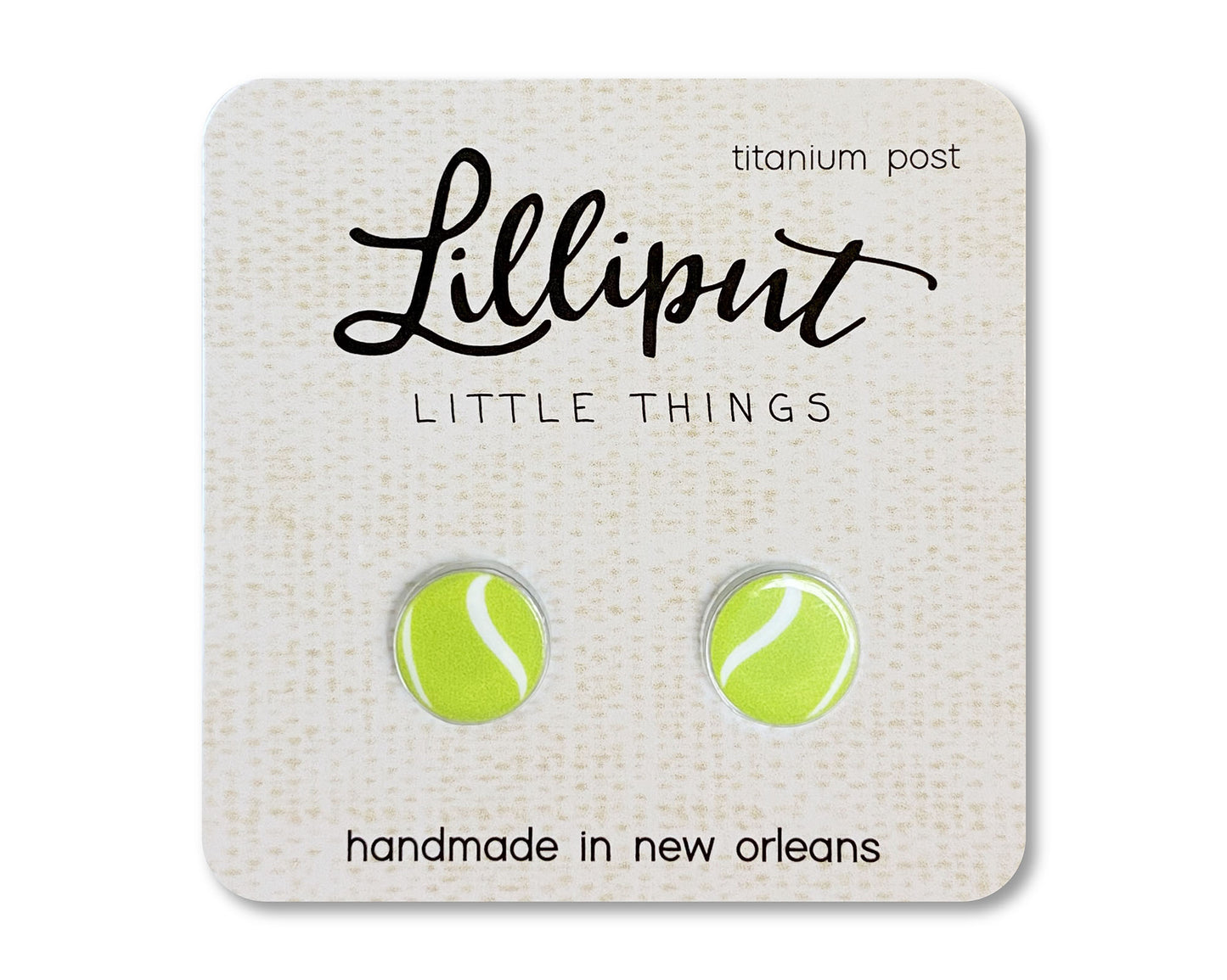 TENNIS BALL EARRINGS