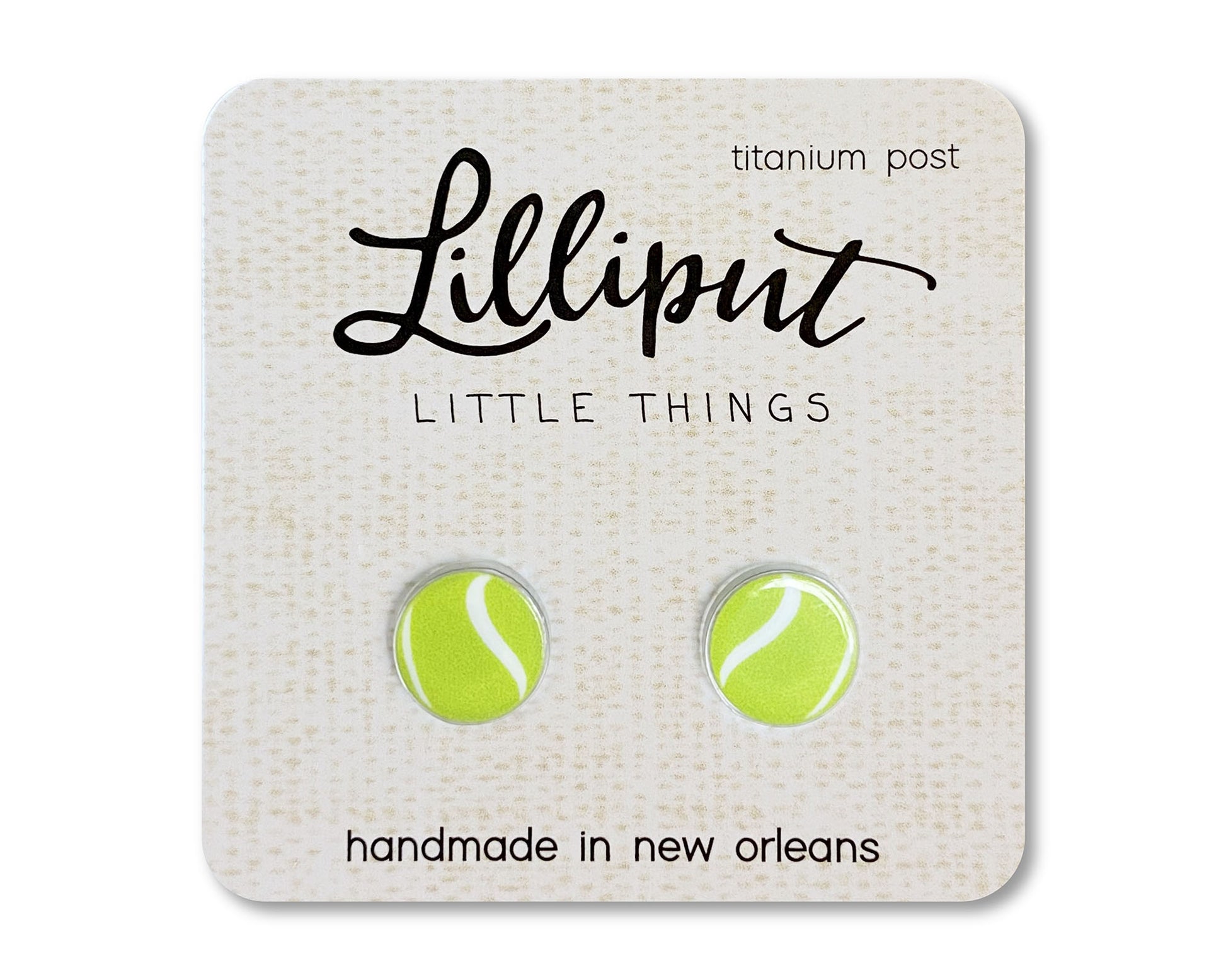 TENNIS BALL EARRINGS