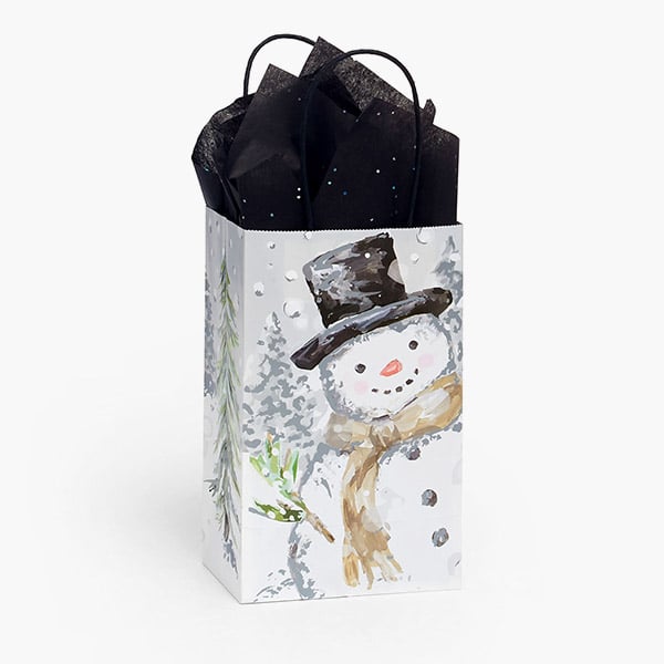 Silver Snowman Rose Bag