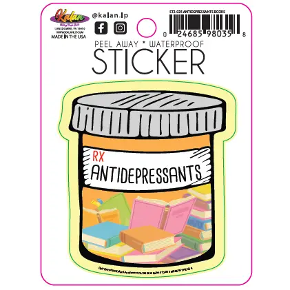 Books Medicine Bottle Sticker