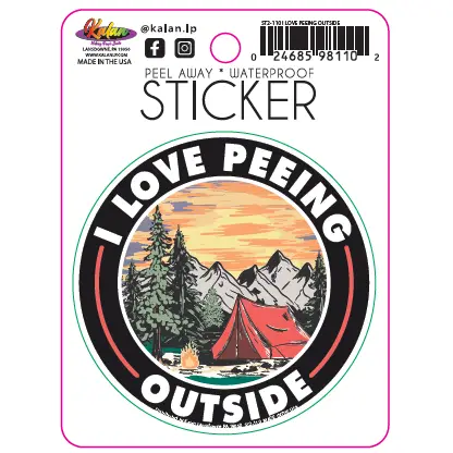 I Love Peeing Outside Sticker