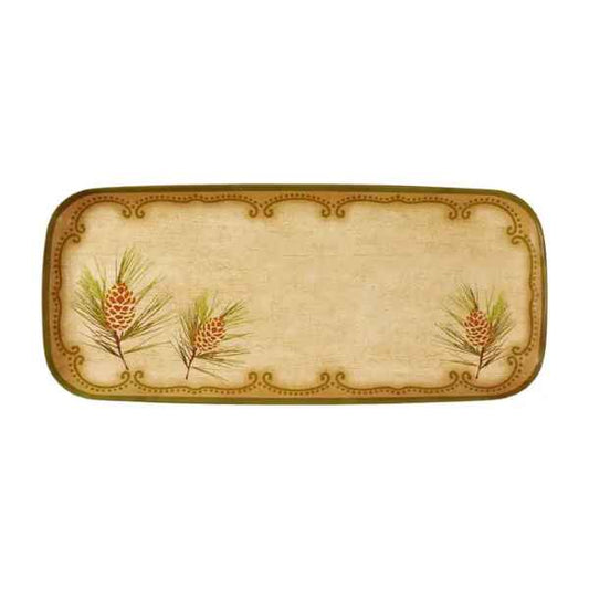 Woodland Pinecone 15" Melamine Tray