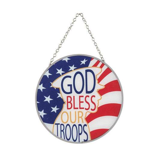 God Bless Our Troops Suncatcher