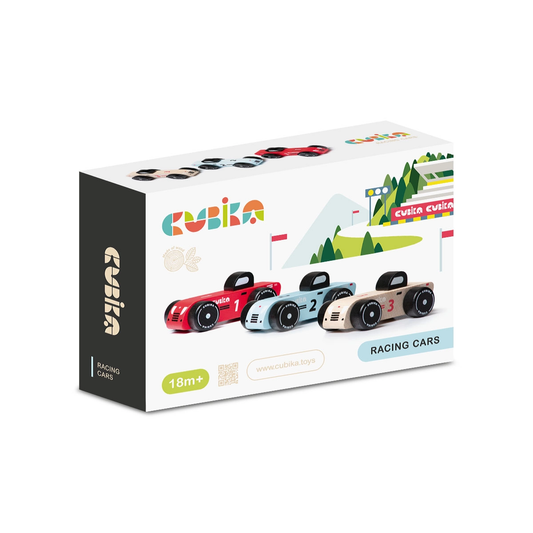 Cubika Wooden Race Car Set