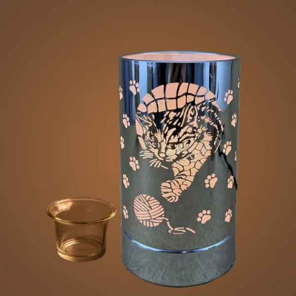 Silver Cat Table Lamp