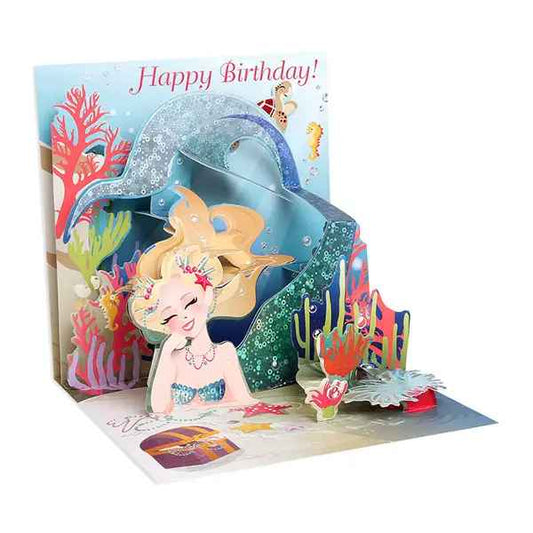 Mermaids Birthday Pop UP CARD