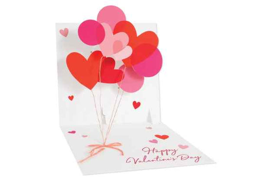Valentine Balloons Pop-up Card