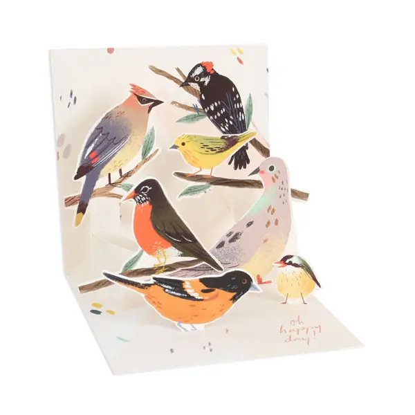 Backyard Birds Pop Up Card