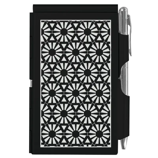 Black Patterned Flip Notes