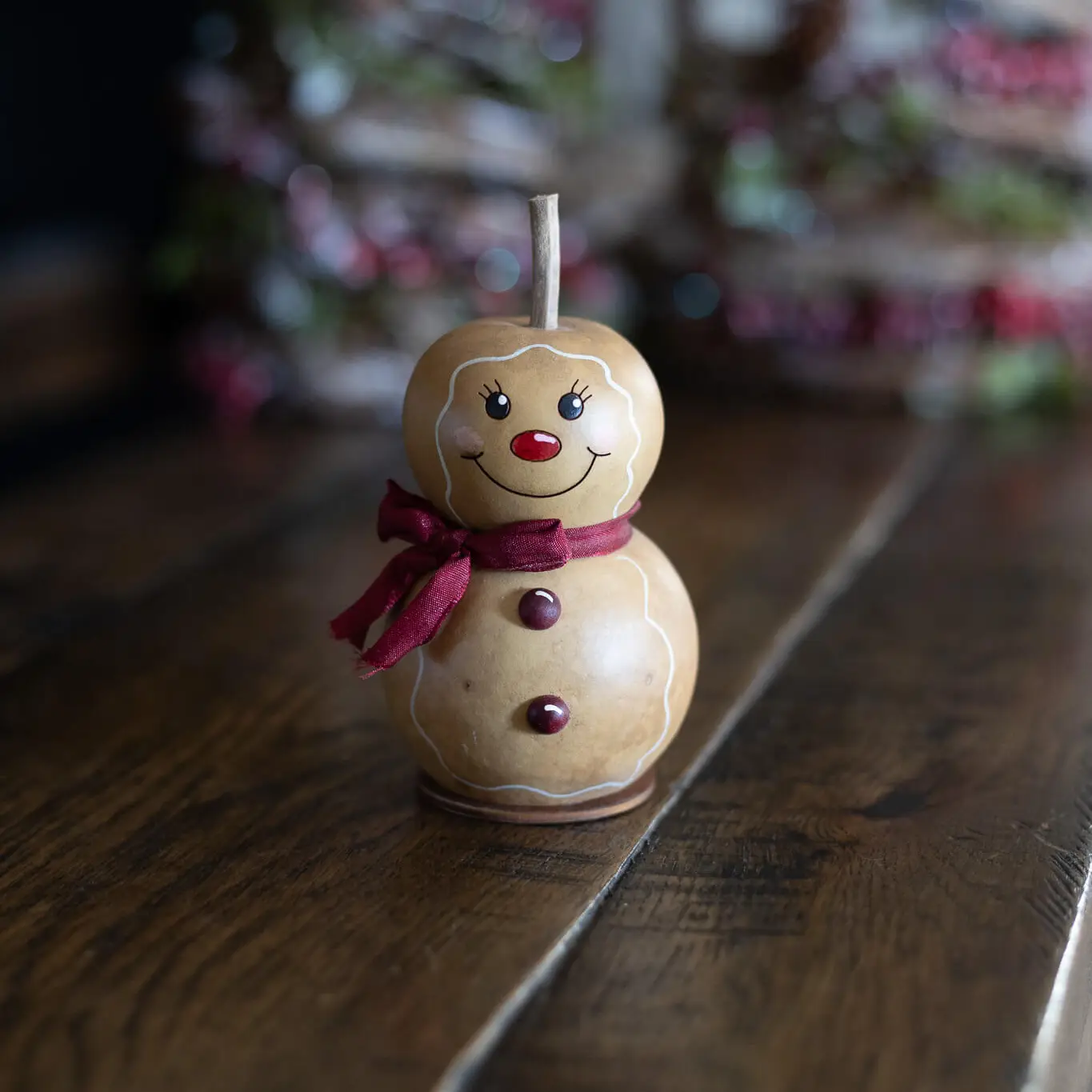 Tiny Gingerbread Lady Gourd