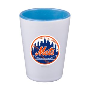 NY METS WHITE SHOT GLASS