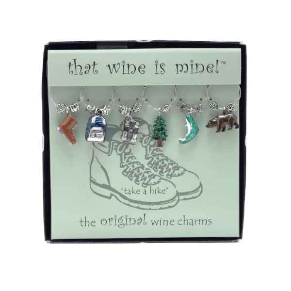 Take A Hike Wine Charms