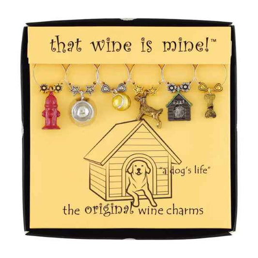 A Dogs Life Wine Charms