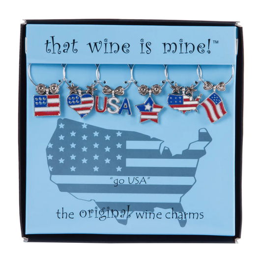 Go USA Wine Charms