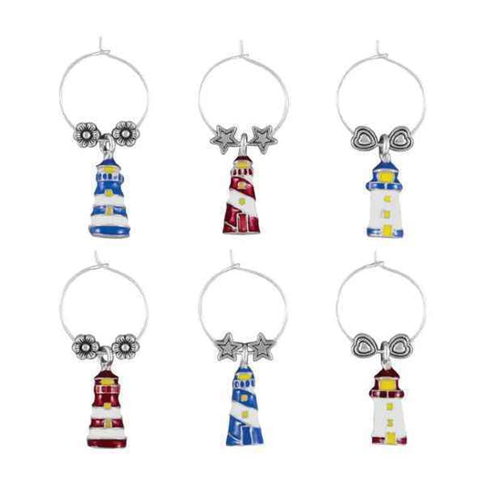Lighthouse Wine Charms