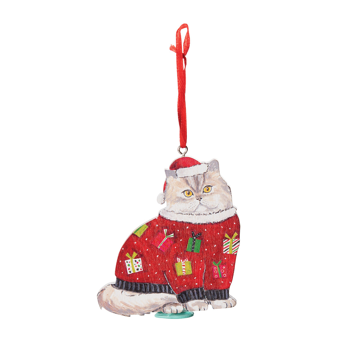 SANTA CAT ORNAMENT