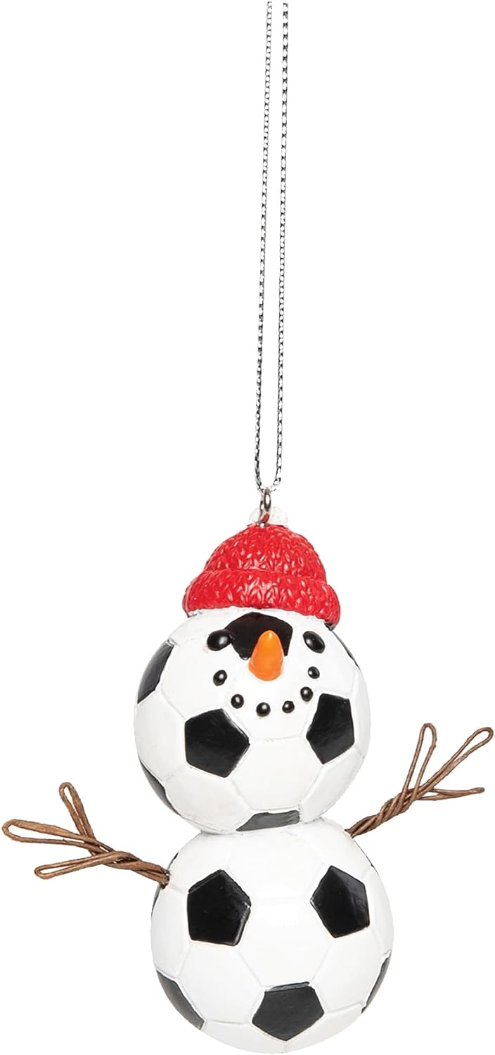 Soccer Snowman Ornament