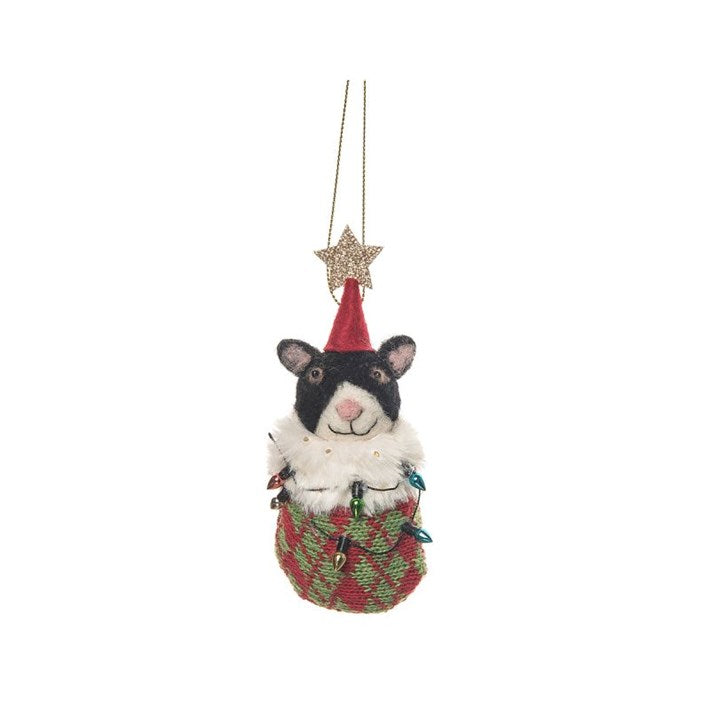 CAT IN STOCKING ORNAMENT