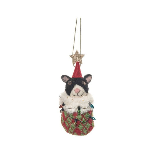 CAT IN STOCKING ORNAMENT