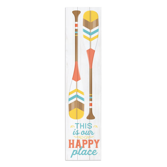 Oars Happy Place Porch Sign