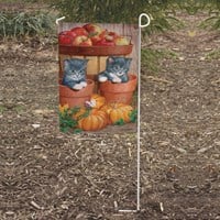 White Garden Flag Pole - 1PC